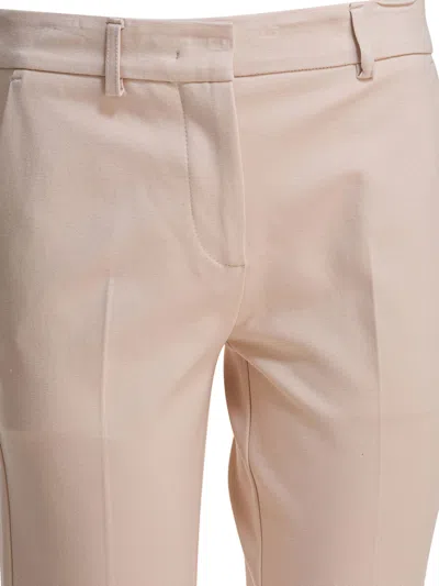 Semper Beige Elastane Trousers In Neutral