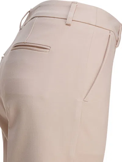 Semper Beige Elastane Trousers In Neutral