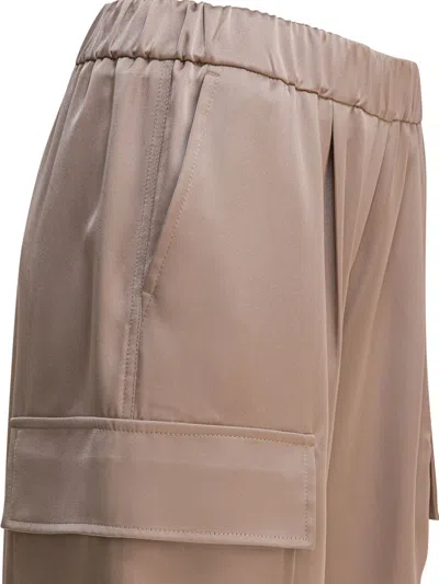 Semper Beige Polyester Trousers In Neutral