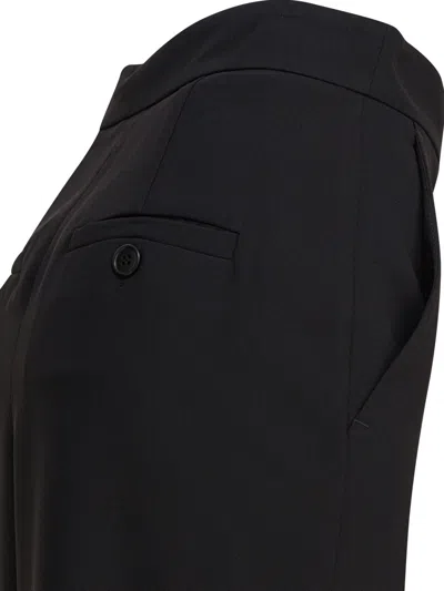 Semper Midi Skirt With Double Slit In Black