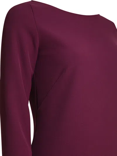 Semper Bordeaux Elastane Dress In Burgundy