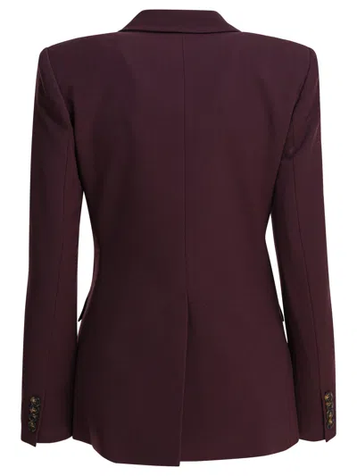 Semper Double Breasted Blazer Jacket In Red