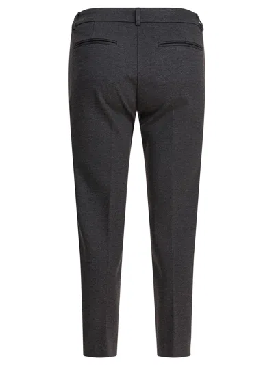 Semper Grey Elastane Trousers In Gray