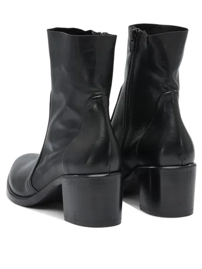 Strategia Black Rubber Ankle Boots In Black