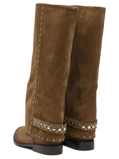 Strategia Brown Rubber Boots In Brown