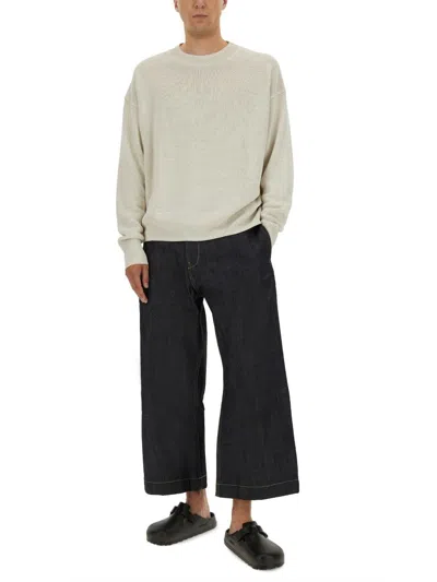 Studio Nicholson White Paper Sweater Sweaters In Gray