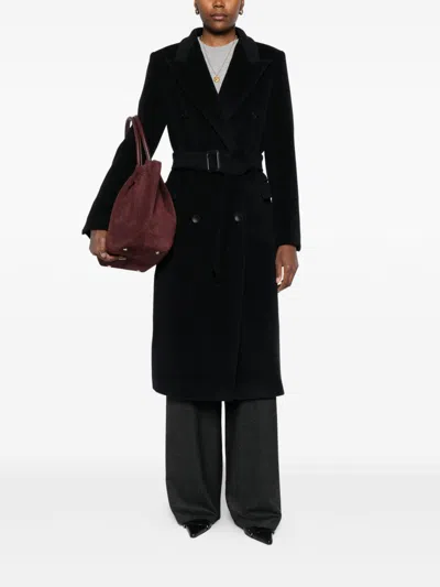 Tagliatore Wool Double-bteasted Coat In Black