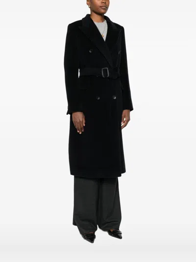 Tagliatore Wool Double-bteasted Coat In Black