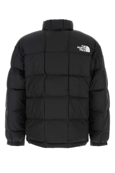 The North Face High Collar Puffer Quilted Jacket In Gray
