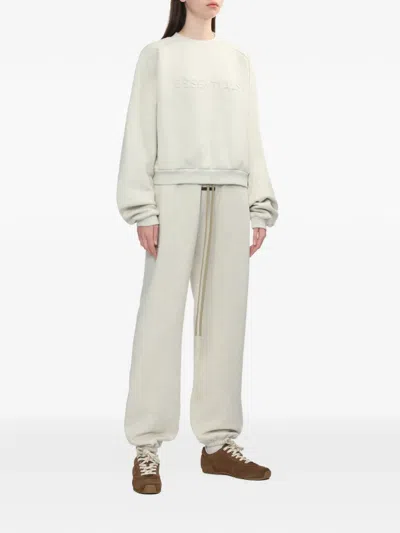 Essentials Drawstring-fastening Track Pants In Gray