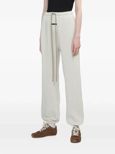 Essentials Drawstring-fastening Track Pants In Gray