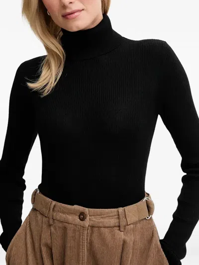 Joop Kalis Turtleneck Long-sleeve Sweater In Black