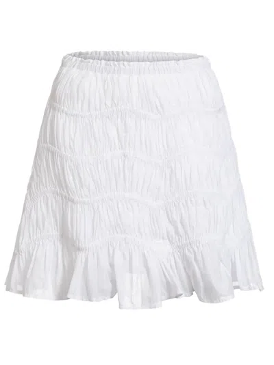 Merlette Maeva Ruffled Mini Skirt In White