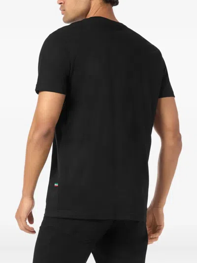 Billionaire Logo Argyle-pattern T-shirt In Black