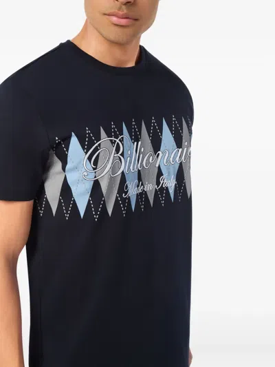 Billionaire Round Neck T-shirt In Blue