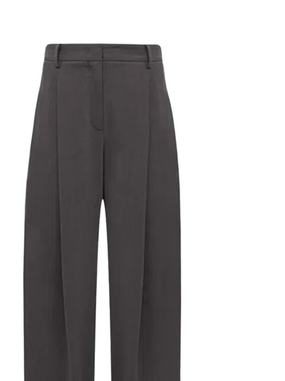 Alpha Studio Pleated Trousers In Gray