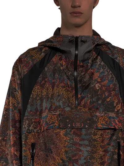 Khoki Spliced Shoulder Panels Hooded Jacket In Multi