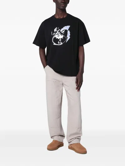 Brain Dead Crack An Egg Printed T-shirt In Black