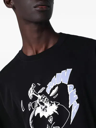Brain Dead Crack An Egg Printed T-shirt In Black