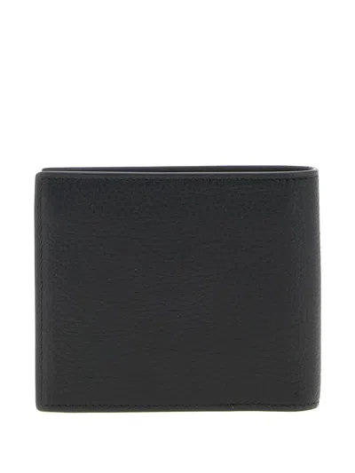 Saint Laurent Cassandre Wallet In Black