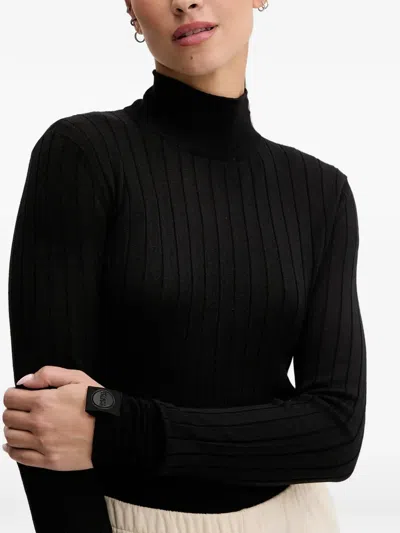 Colmar Turtleneck Ribbed Sweater In Black