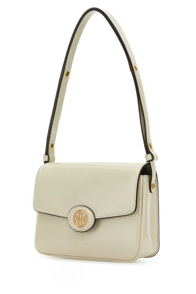 Tory Burch Chalk Leather Robinson Shoulder Bag In Neutral