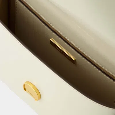 Tory Burch Chalk Leather Robinson Shoulder Bag In Neutral