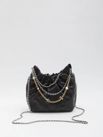 Tory Burch Quilted Shoulder Bag Chain Strap Design In Black