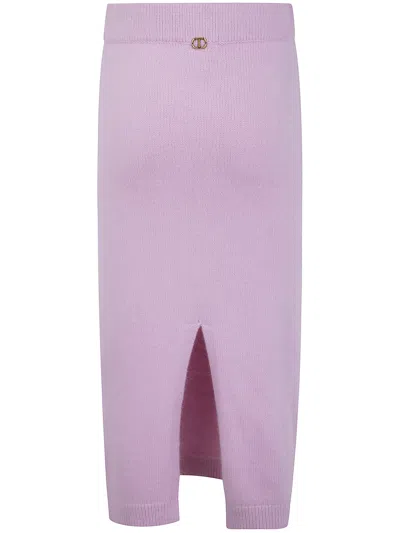 Twinset Twin-set Midi Skirt In Purple