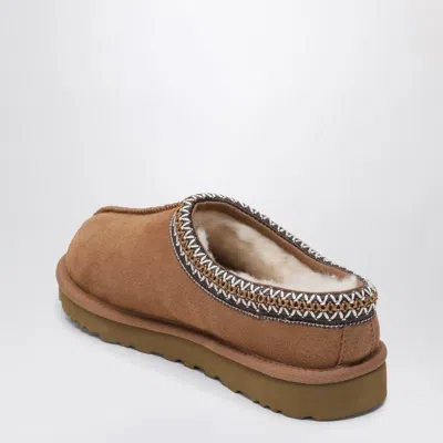 Ugg Tasman Beige Mules With Embossed Logo In Suede Woman In Multi