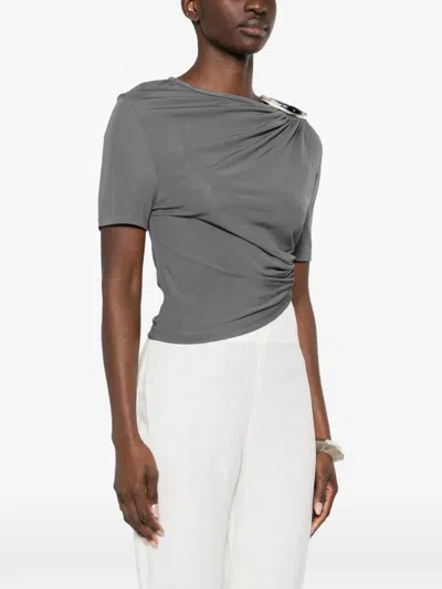 Christopher Esber Draped Top In Gray
