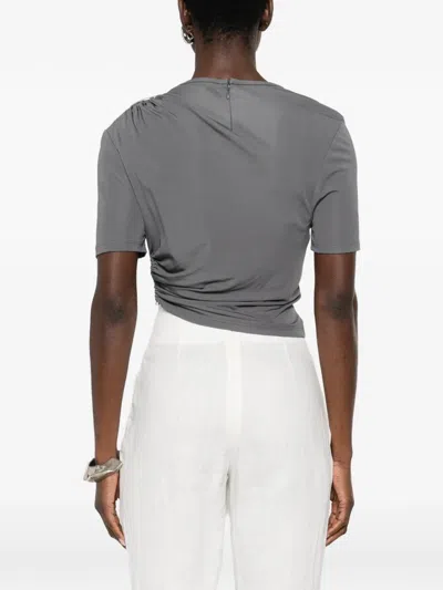 Christopher Esber Draped Top In Gray