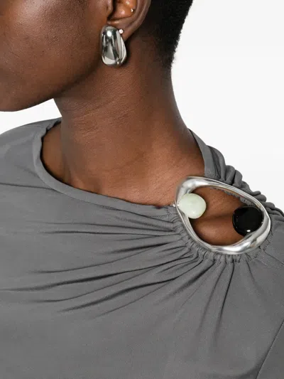 Christopher Esber Draped Top In Gray