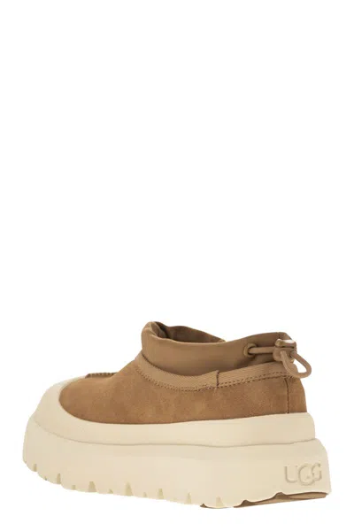 Ugg Biscuit Suede And Rubber Tasman Weather Hybrid Slip Ons In Multi