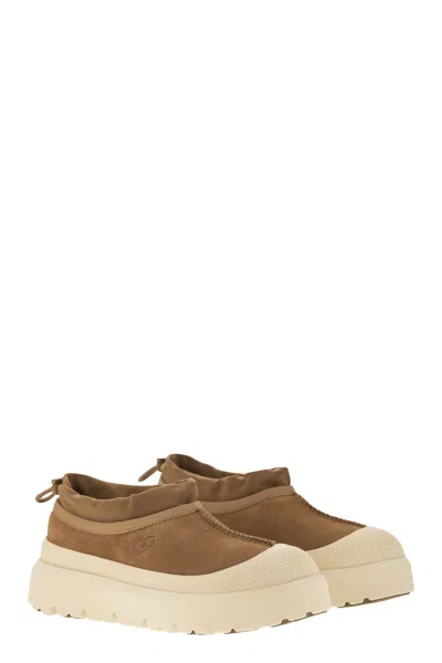 Ugg Biscuit Suede And Rubber Tasman Weather Hybrid Slip Ons In Multi