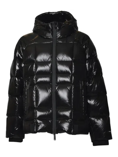 Dsquared2 3d Down Jacket In Nylon Trapuntato Urban-street Relaxed-fit Jacket In Black