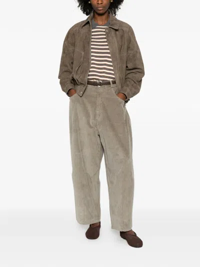 FREDERICA 翻领绒面皮夹克