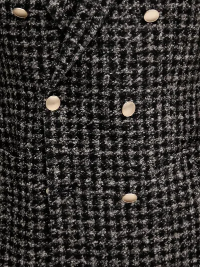 Joop Heazy Check-pattern Double-breasted Blazer In Gray