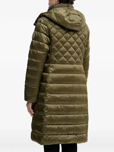 Joop Constance Quilted-design Coat In Green