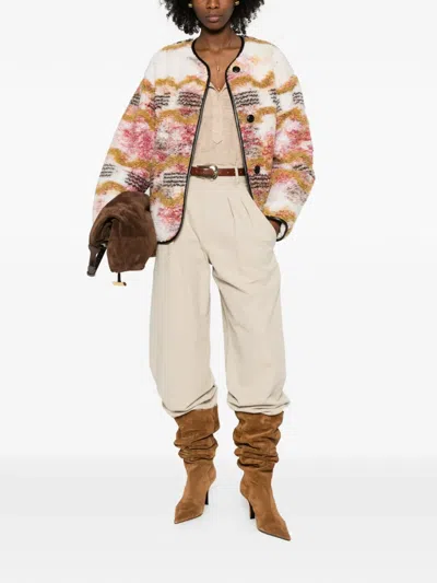 Isabel Marant Étoile Umala Button Trimmed Jacket In Pink