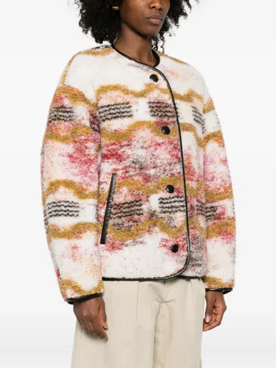Isabel Marant Étoile Umala Button Trimmed Jacket In Pink