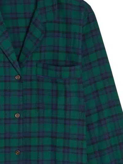 Eberjey Tartan-print Pyjama Set In Green