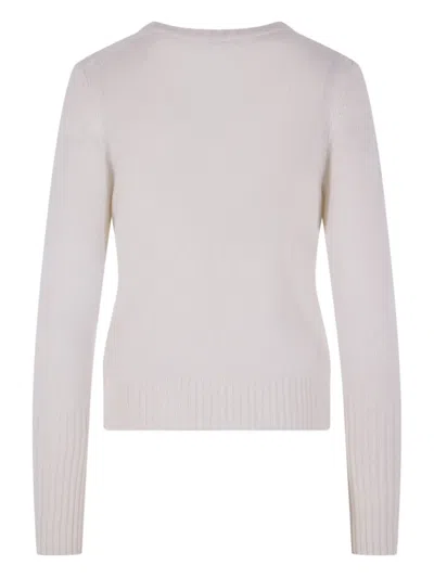Allude Ribbed Cashmere Knit Sweater In Neutral