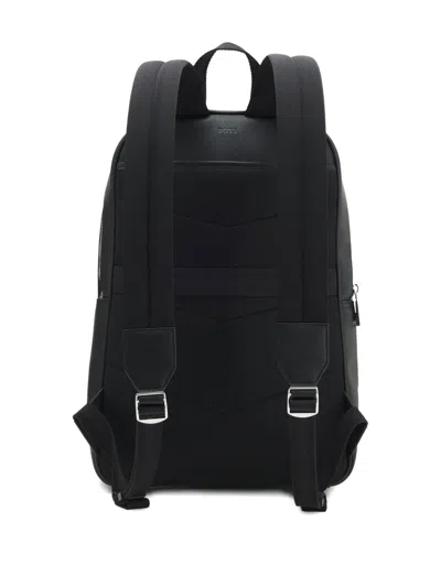 Hugo Boss Zip-closure Backpack In Black