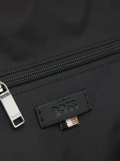 Hugo Boss Zip-closure Backpack In Black