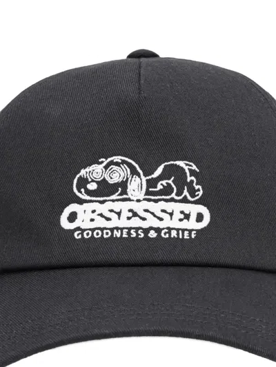 Iceberg Embroidered-graphic Baseball Cap In Black