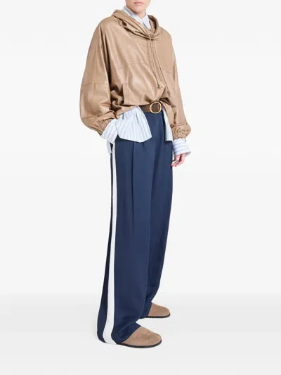 Twp Drawstring Hooded Swaeter In Brown