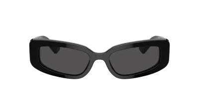 Dolce & Gabbana Dna Rectangle-frame Sunglasses In Black