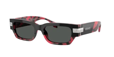 Versace Rectangle-frame Sunglasses In Gray