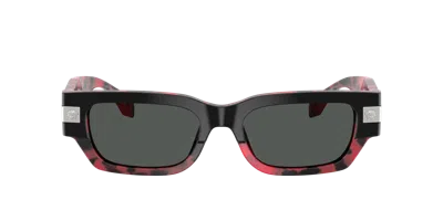 Versace Rectangle-frame Sunglasses In Gray